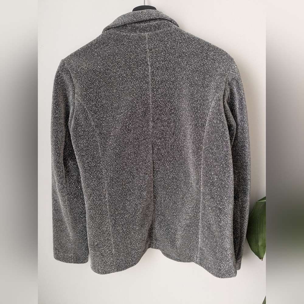 Icone by Simons Silver/Black metallic blazer - size 10 - Picture 5 of 5